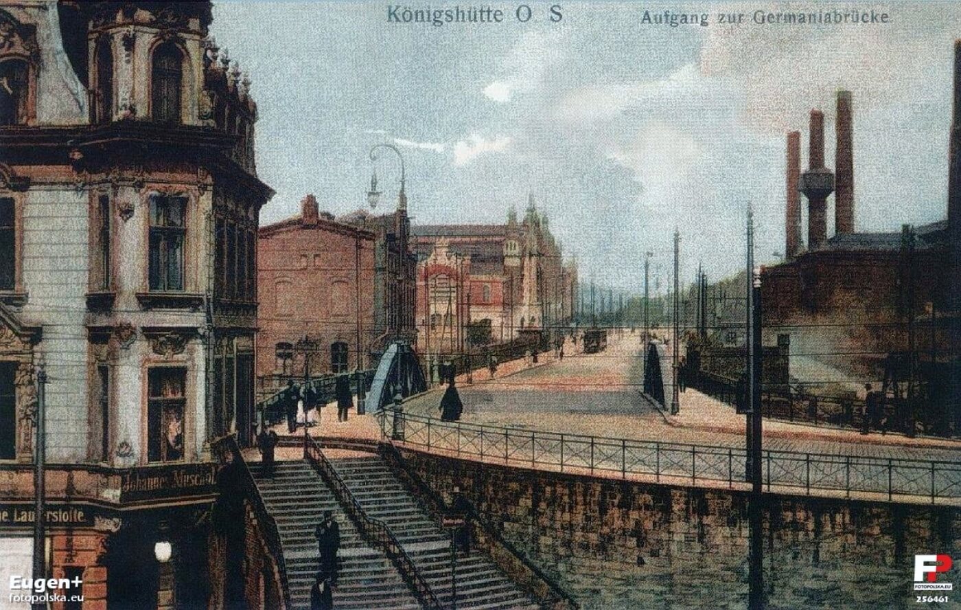 Chorzów Wolności 1900 1914 schody łączące z ul Katowicką