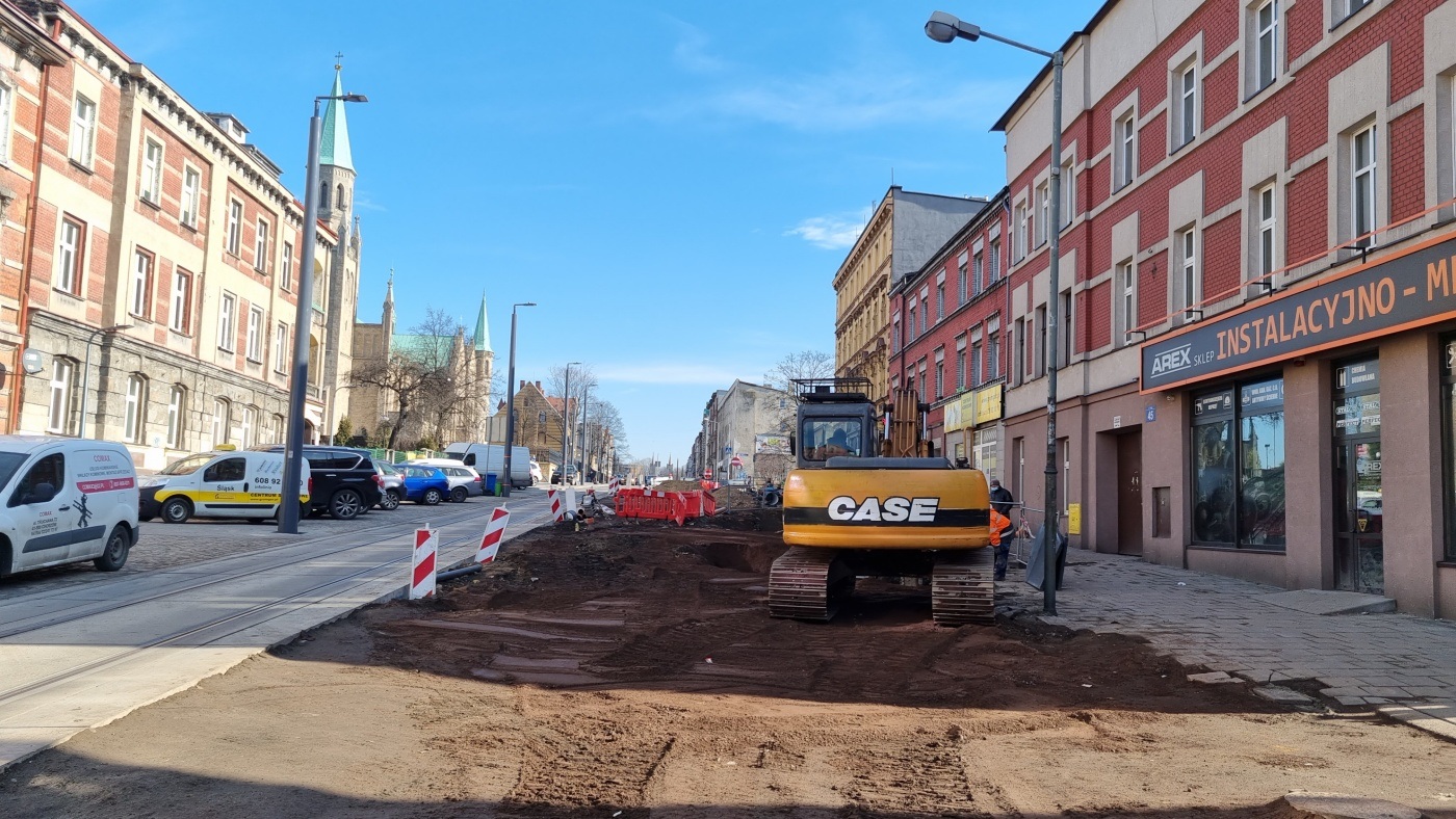 Chorzów remont ul 3 Maja 2