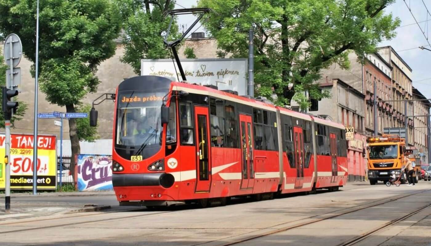 Chorzów tramwaje na ul Hajduckiej 2