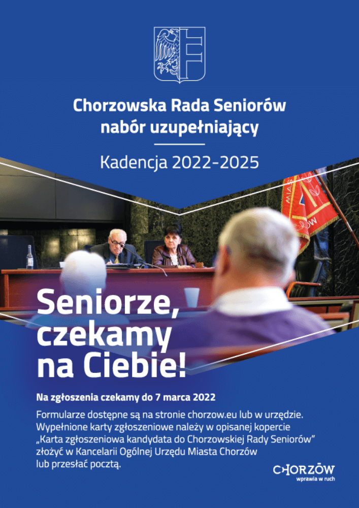 Nabór uzupełniający do Chorzowskiej Rady Seniorów