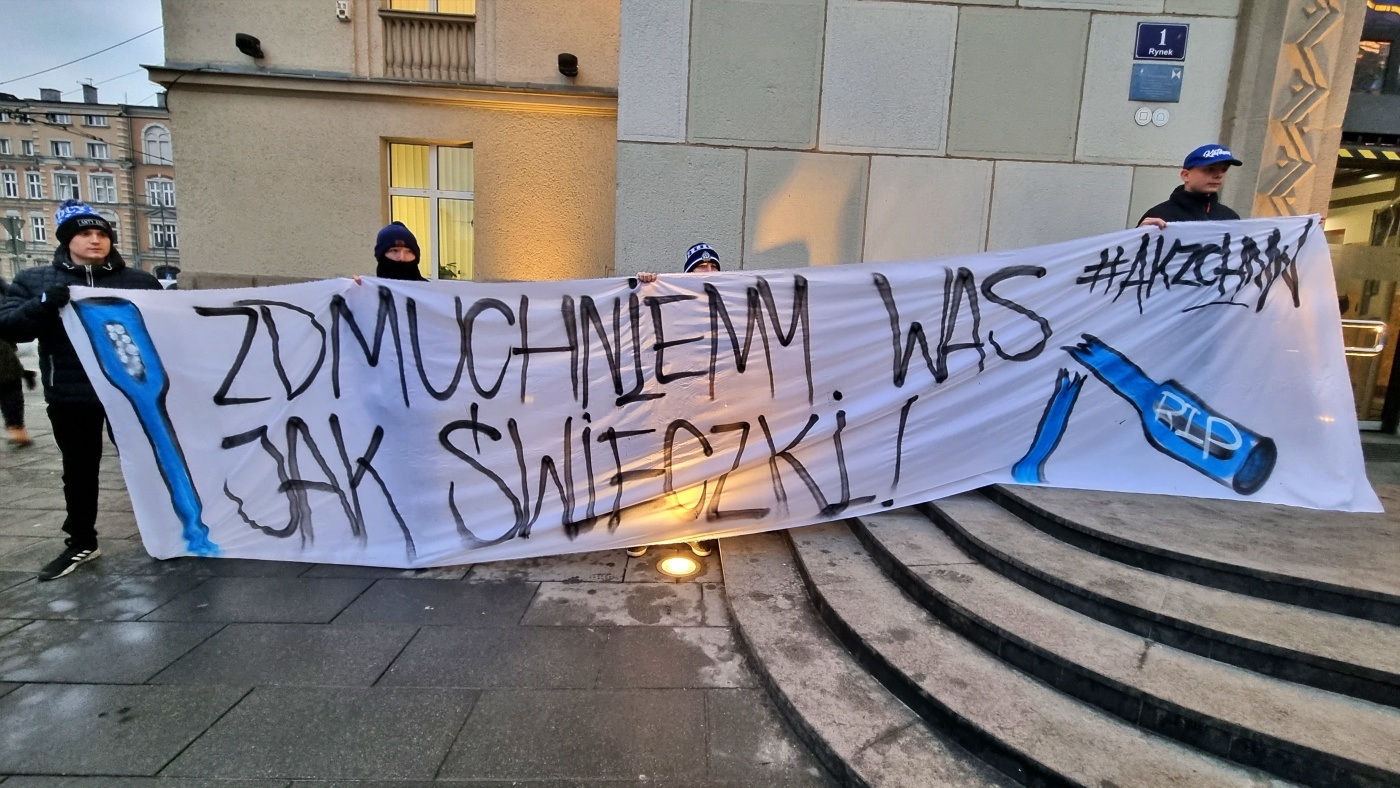 Demonstracja kibiców Ruchu Chorzów 3