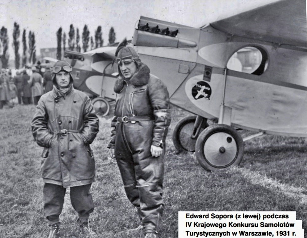Edward Sopora podczas IV Krajowego Konkursu Samolotów Turystycznych w Warszawie