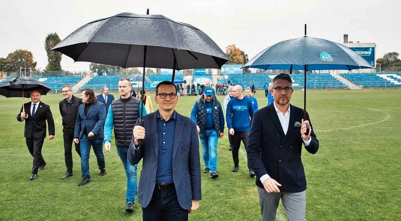 Mateusz Marawiecki na stadionie Ruchu Chorzów