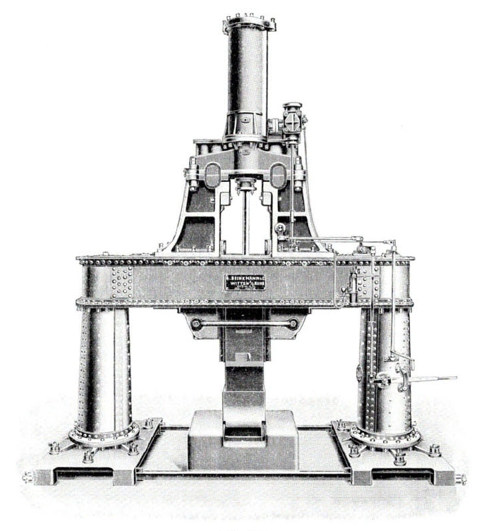 Muzeum Hutnictwa Rysunek konstrukcji mostowego młota parowego
