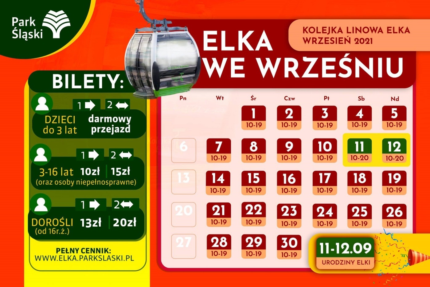 Park Śląski: Elka we wrześniu