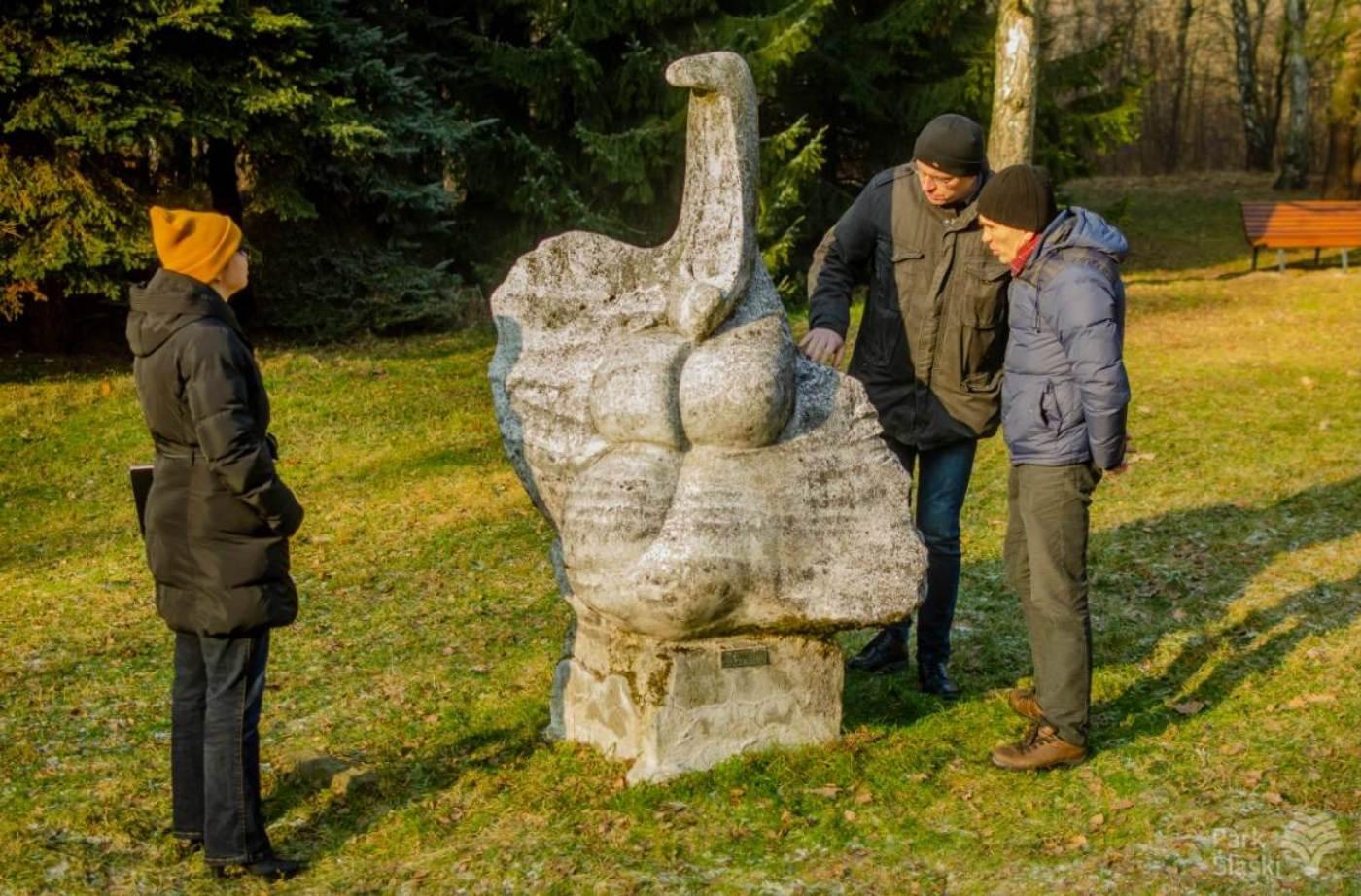 Park Śląski. Renowacja rzeźb Muzykanci i Ptaki