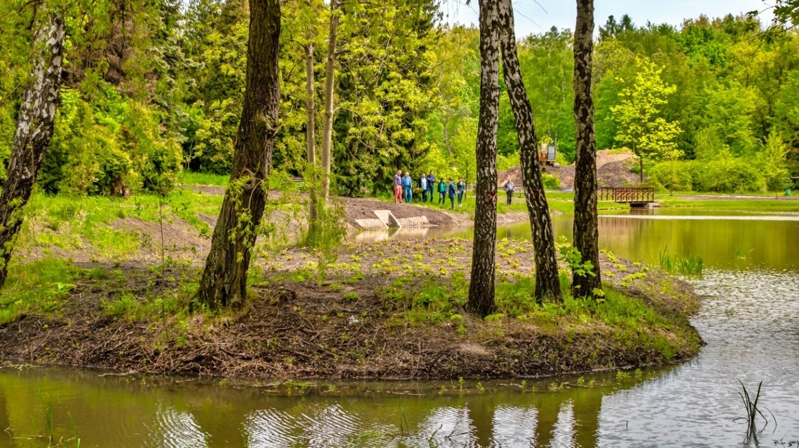 Park Śląski Zrewitalizowane stawy