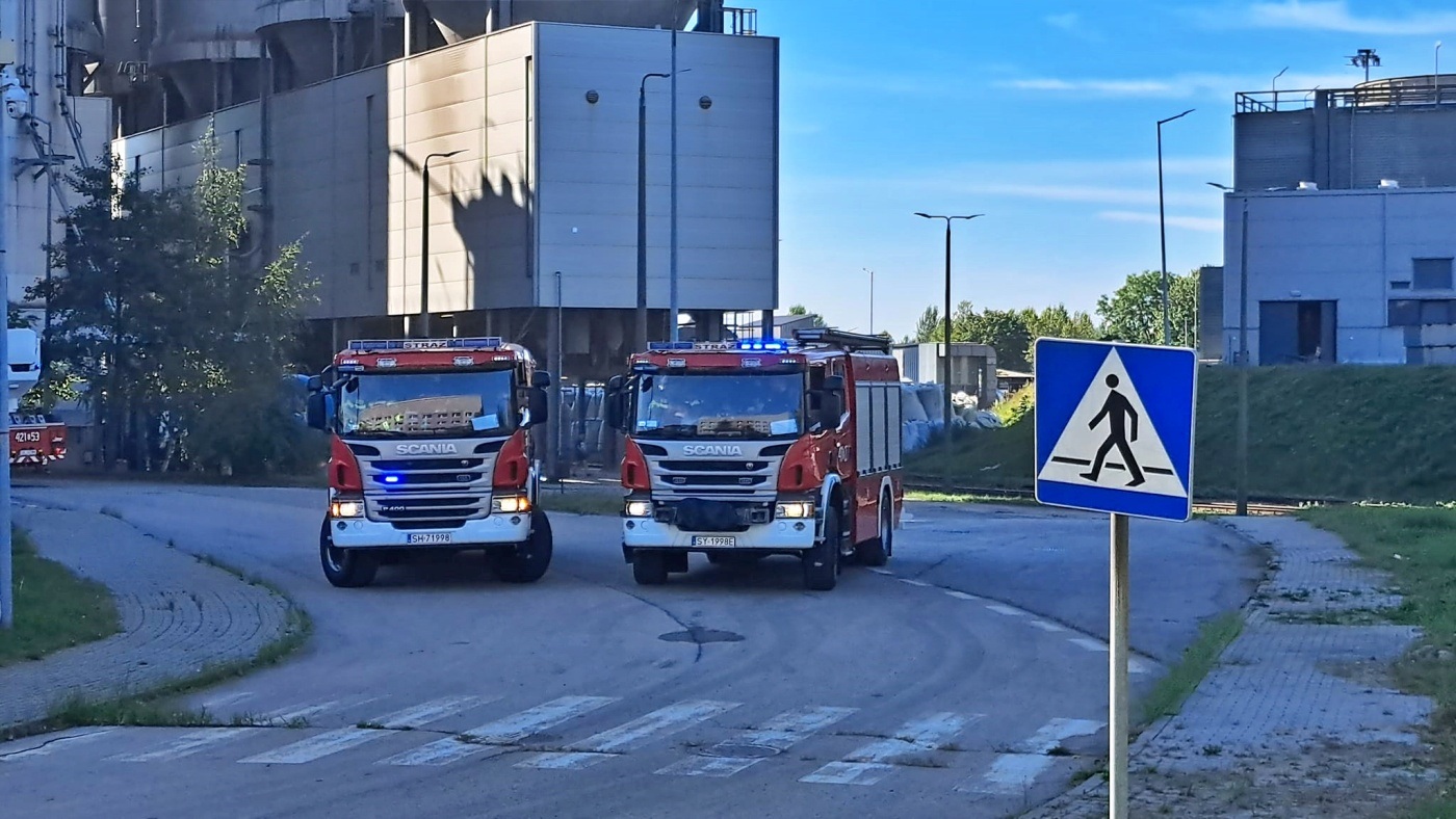 Pożar w elektrociepłowni CEZ Chorzów W akcji brało udział 11 zastępów straży pożarnej
