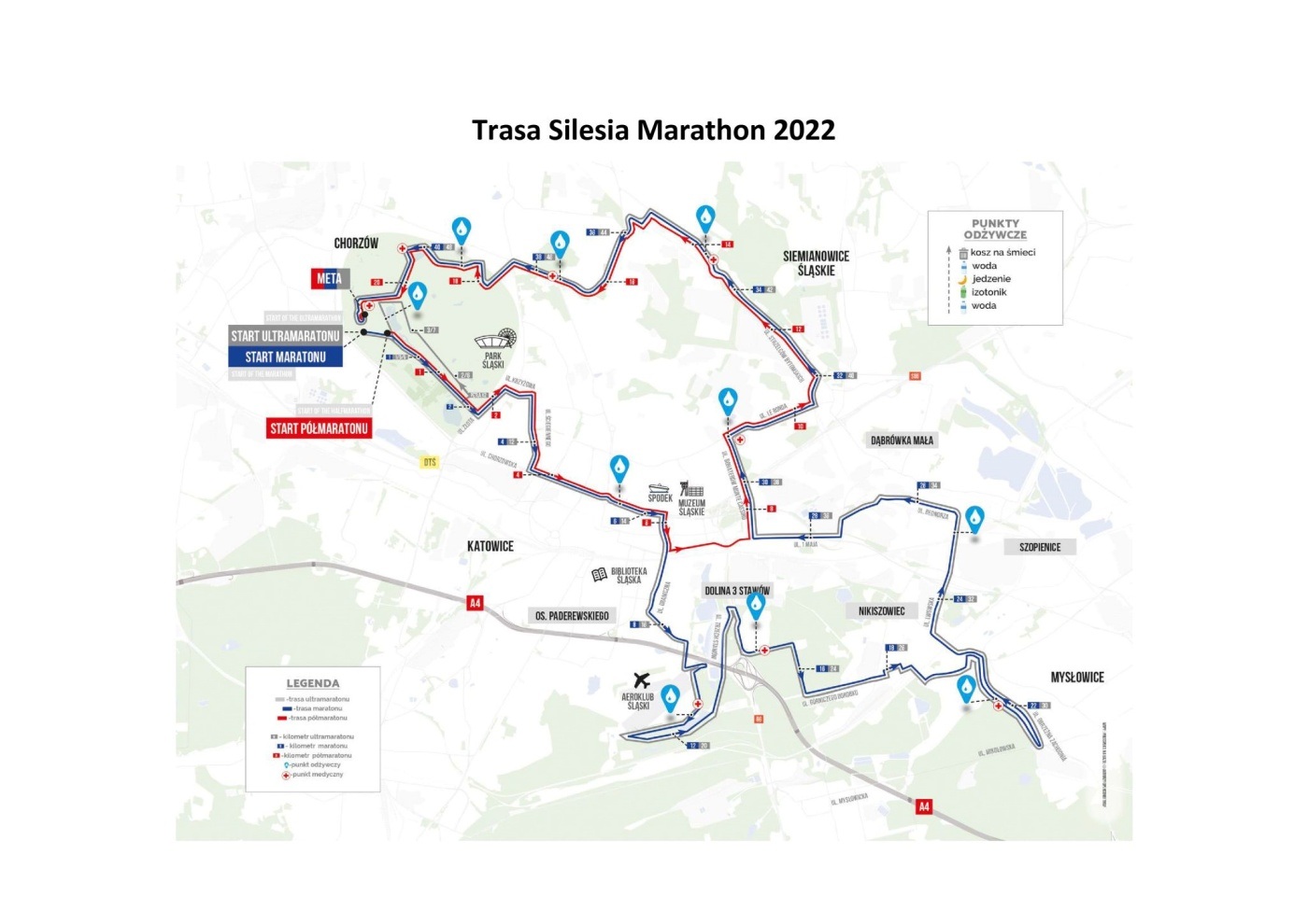 Silesia Marathon 2022. Trasa biegu.