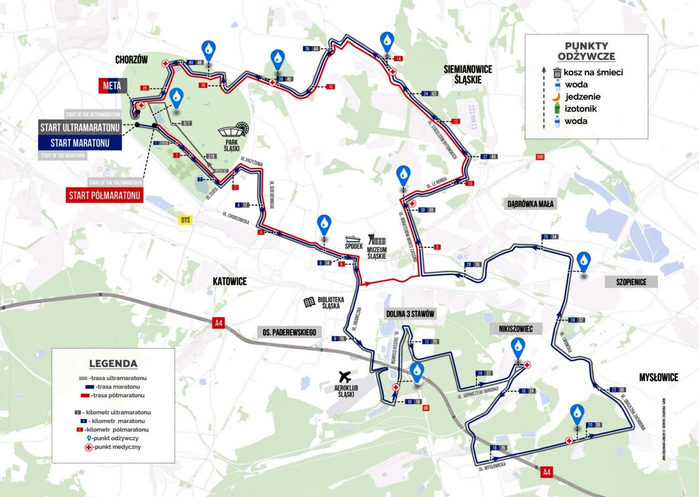 Silesia Marathon 2021 - trasa biegu