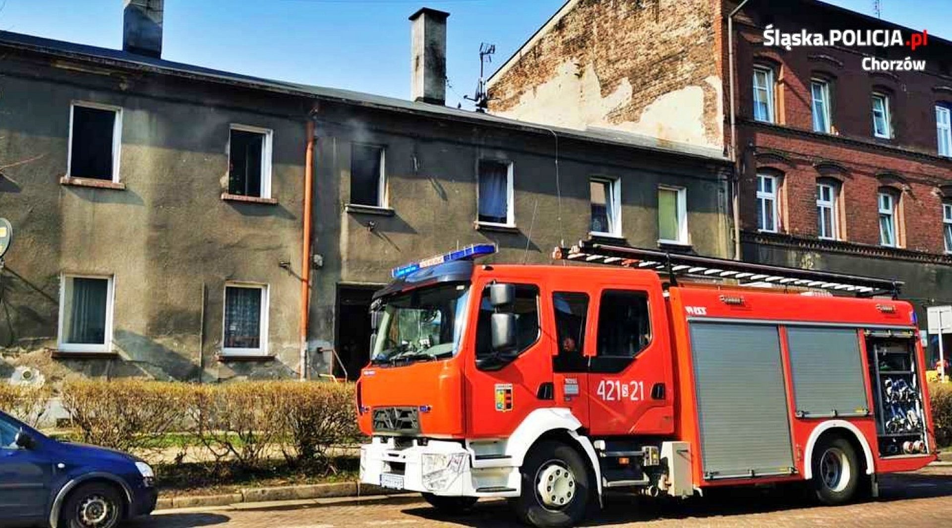 Chorzów policjant uratował z pożaru Chorzów policjant uratował z pożaru