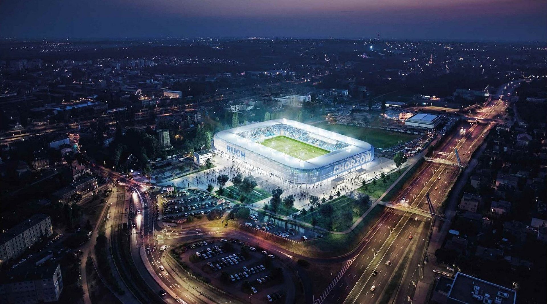 Nowy stadion Ruchu Chorzów wizualizacja Nowy stadion Ruchu Chorzów wizualizacja