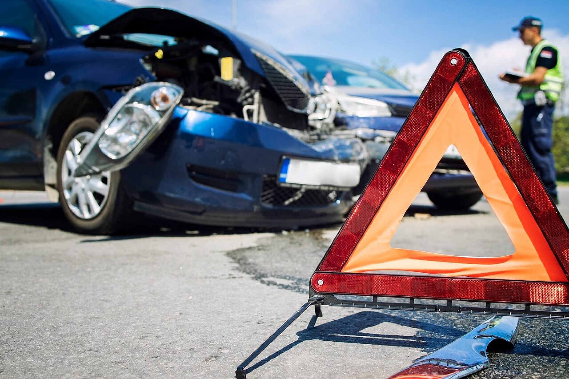 Road accident with smashed cars Road accident with smashed cars