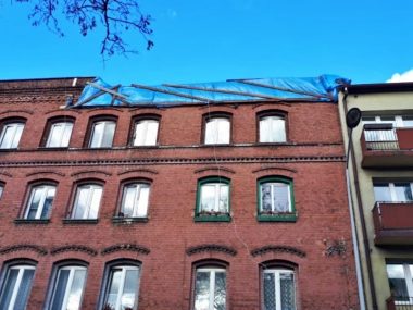 Chorzów Farna 22 zawalona ściana kamienicy Chorzów Farna 22 zawalona ściana kamienicy