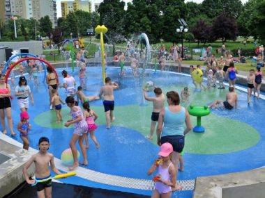 Chorzów wodny plac zabaw