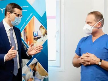 Mateusz Morawiecki w Pyrzowicach Mateusz Morawiecki w Pyrzowicach