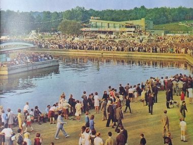 Kanał Regatowy w Parku Śląskim na starych zdjęciach Park Śląski Kanał Regatowy i Duży Staw