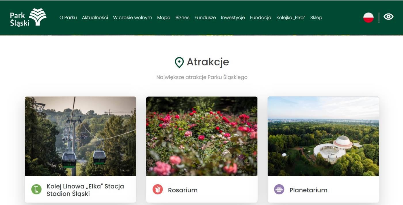 Nowa strona internetowa Parku Śląskiego