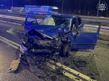 Wypadek na ulicy Oświęcimskiej w Chorzowie Wypadek na ulicy Oświęcimskiej w Chorzowie