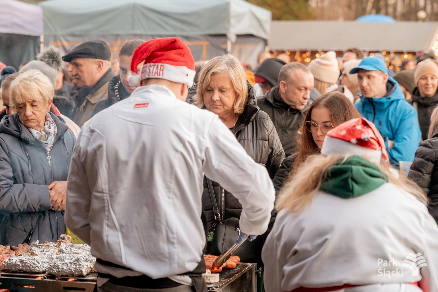 Kulinarny ogien rozswietlenie choinki park slaski 13